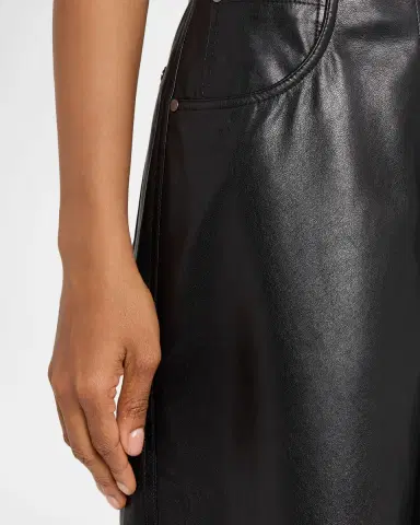 Brunello Cucinelli Wide-Leg Cropped Leather Pants | Thumbnail 5 Brunello Cucinelli Wide-Leg Cropped Leather Pants | Thumbnail 5