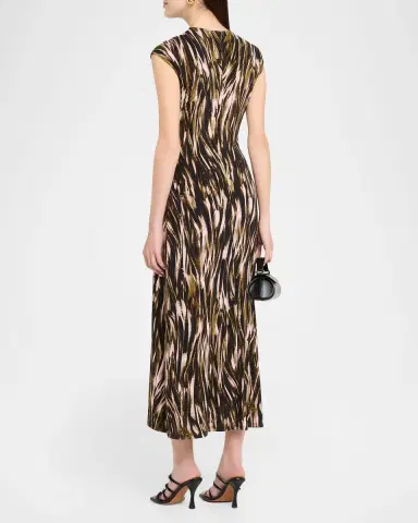 Proenza Schouler White Label Natalie Printed Jersey Midi Dress | Thumbnail 3 Proenza Schouler White Label Natalie Printed Jersey Midi Dress | Thumbnail 3