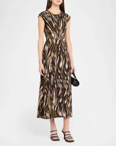 Proenza Schouler White Label Natalie Printed Jersey Midi Dress | Thumbnail 4 Proenza Schouler White Label Natalie Printed Jersey Midi Dress | Thumbnail 4