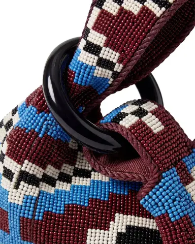 Veronica Beard Swing Beaded Cotton Twill Top-Handle Bag | Thumbnail 4 Veronica Beard Swing Beaded Cotton Twill Top-Handle Bag | Thumbnail 4