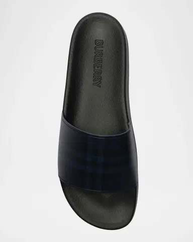 Burberry Men's Furley Check Slides | Thumbnail 2 Burberry Men's Furley Check Slides | Thumbnail 2