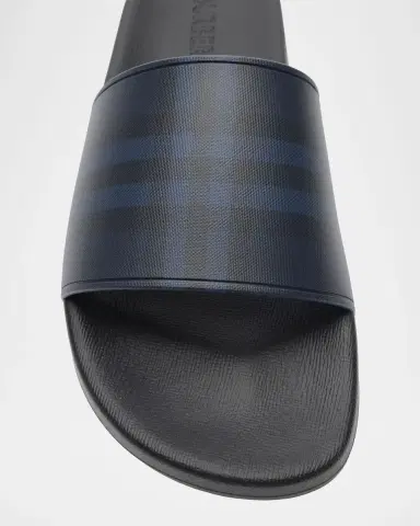 Burberry Men's Furley Check Slides | Thumbnail 4 Burberry Men's Furley Check Slides | Thumbnail 4