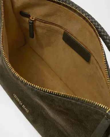 Veronica Beard Vida Small Suede Top-Handle Bag | Thumbnail 4 Veronica Beard Vida Small Suede Top-Handle Bag | Thumbnail 4