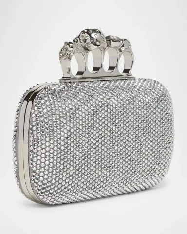 McQueen Embellished Skull Leather Clutch | Thumbnail 3 McQueen Embellished Skull Leather Clutch | Thumbnail 3