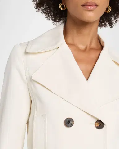 Burberry Bianca Double-Breasted Cotton Twill Short Jacket | Thumbnail 4 Burberry Bianca Double-Breasted Cotton Twill Short Jacket | Thumbnail 4
