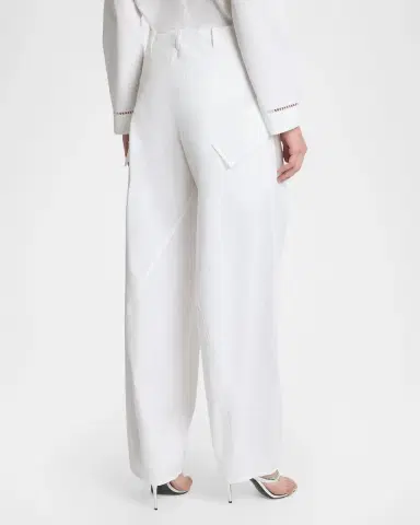 Alaïa Lace-Inset Barrel-Leg Cargo Pants | Thumbnail 2 Alaïa Lace-Inset Barrel-Leg Cargo Pants | Thumbnail 2