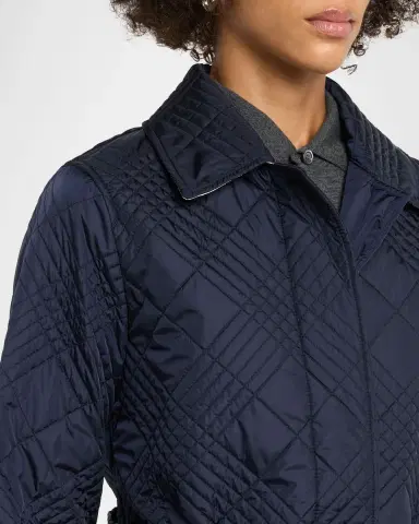 Burberry Darliston Check Quilted Coat With Belt | Thumbnail 4 Burberry Darliston Check Quilted Coat With Belt | Thumbnail 4