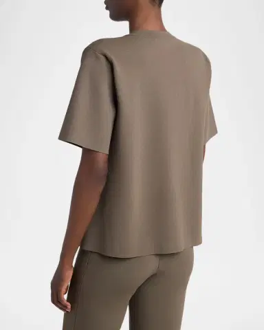 Stella McCartney Iconic Compact Knit Short-Sleeve Top | Thumbnail 2 Stella McCartney Iconic Compact Knit Short-Sleeve Top | Thumbnail 2