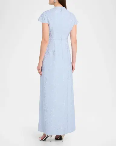 SACHIN BABI Charlotte Beaded Metallic Jacquard Gown | Thumbnail 3 SACHIN BABI Charlotte Beaded Metallic Jacquard Gown | Thumbnail 3