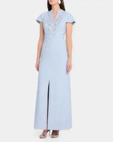 SACHIN BABI Charlotte Beaded Metallic Jacquard Gown | Thumbnail 4 SACHIN BABI Charlotte Beaded Metallic Jacquard Gown | Thumbnail 4