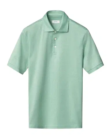 Eton Men's Filo di Scozia Jacquard Cotton Polo Shirt | Thumbnail 1 Eton Men's Filo di Scozia Jacquard Cotton Polo Shirt | Thumbnail 1