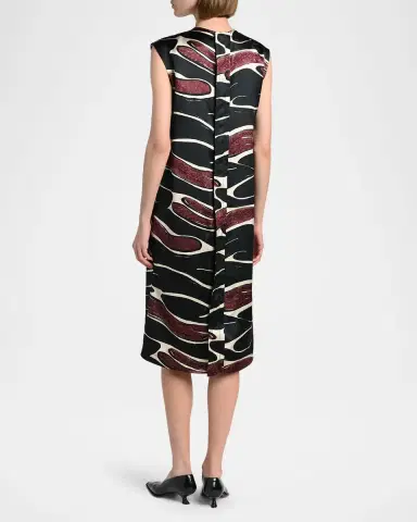 Marni Abstract Wave Sleeveless Midi Dress | Thumbnail 2 Marni Abstract Wave Sleeveless Midi Dress | Thumbnail 2