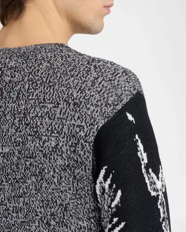 Valentino Garavani en's Maglia Panther Jacquard Mouline Crewneck Sweater | Thumbnail 4 Valentino Garavani en's Maglia Panther Jacquard Mouline Crewneck Sweater | Thumbnail 4