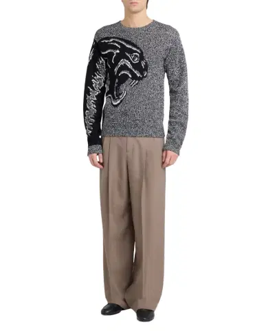 Valentino Garavani en's Maglia Panther Jacquard Mouline Crewneck Sweater | Thumbnail 1 Valentino Garavani en's Maglia Panther Jacquard Mouline Crewneck Sweater | Thumbnail 1