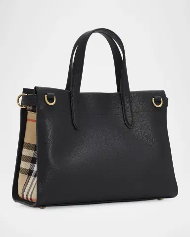 Burberry Cotswolds Small Check Leather Tote Bag | Thumbnail 3 Burberry Cotswolds Small Check Leather Tote Bag | Thumbnail 3