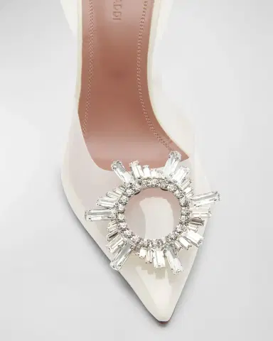 Amina Muaddi Begum 90mm 'Glass ' Slingback Pumps | Thumbnail 6 Amina Muaddi Begum 90mm 'Glass ' Slingback Pumps | Thumbnail 6