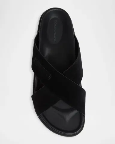 Dolce & Gabbana Men's Suede Criss-Cross Sandals | Thumbnail 5 Dolce & Gabbana Men's Suede Criss-Cross Sandals | Thumbnail 5