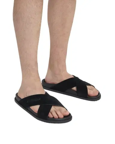 Dolce & Gabbana Men's Suede Criss-Cross Sandals | Thumbnail 1 Dolce & Gabbana Men's Suede Criss-Cross Sandals | Thumbnail 1