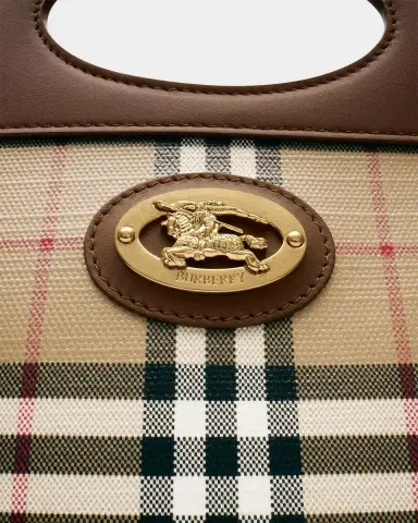 Burberry Mini Check Canvas & Leather Pocket Bag | Thumbnail 2 Burberry Mini Check Canvas & Leather Pocket Bag | Thumbnail 2