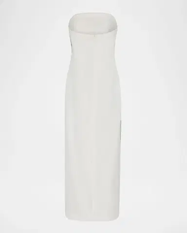 Milly Clara Strapless Embroidered Cotton Maxi Dress | Thumbnail 3 Milly Clara Strapless Embroidered Cotton Maxi Dress | Thumbnail 3
