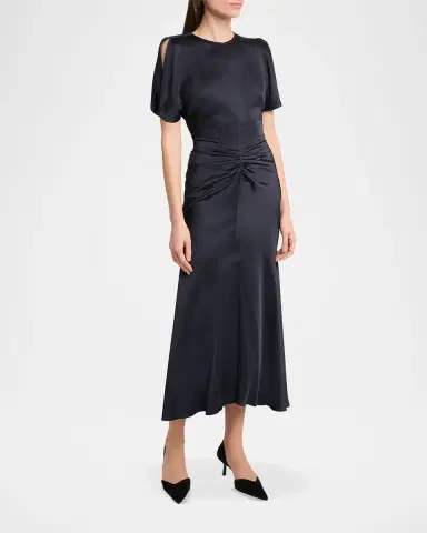 Victoria Beckham Bela Midi Dress | Thumbnail 3 Victoria Beckham Bela Midi Dress | Thumbnail 3
