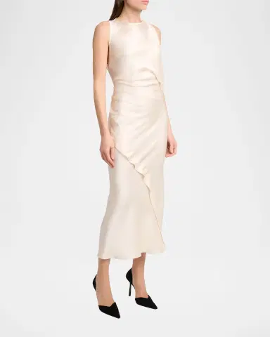 Victoria Beckham Sleeveless Draped Dress | Thumbnail 3 Victoria Beckham Sleeveless Draped Dress | Thumbnail 3