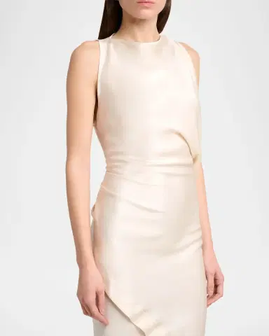 Victoria Beckham Sleeveless Draped Dress | Thumbnail 4 Victoria Beckham Sleeveless Draped Dress | Thumbnail 4