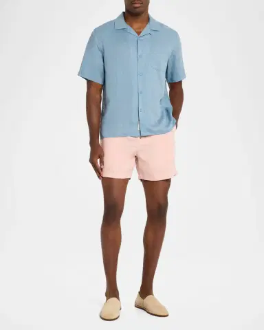 Onia Men's Air Linen Pull-On Shorts | Thumbnail 2 Onia Men's Air Linen Pull-On Shorts | Thumbnail 2