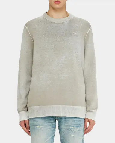Diesel Men's Laurent Sun-Faded Cotton Crewneck Sweater | Thumbnail 4 Diesel Men's Laurent Sun-Faded Cotton Crewneck Sweater | Thumbnail 4