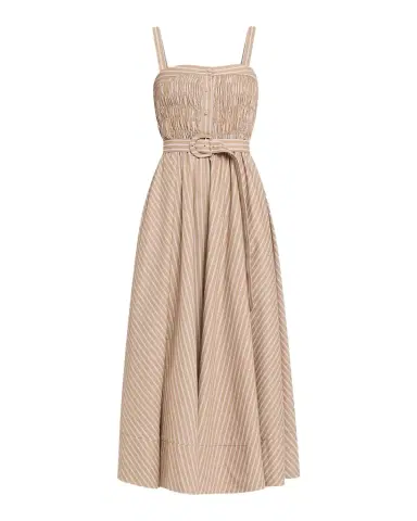 Cinq à Sept Clara Stripe Cotton-Blend Midi Dress | Thumbnail 1 Cinq à Sept Clara Stripe Cotton-Blend Midi Dress | Thumbnail 1