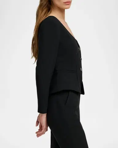 Favorite Daughter The Reveal Cropped Peplum Blazer | Thumbnail 4 Favorite Daughter The Reveal Cropped Peplum Blazer | Thumbnail 4