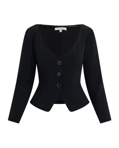Favorite Daughter The Reveal Cropped Peplum Blazer | Thumbnail 1 Favorite Daughter The Reveal Cropped Peplum Blazer | Thumbnail 1