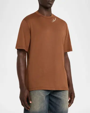 AMIRI Men's Cotton and Modal Logo-Crewneck T-Shirt | Thumbnail 3 AMIRI Men's Cotton and Modal Logo-Crewneck T-Shirt | Thumbnail 3