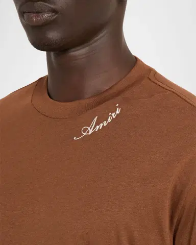 AMIRI Men's Cotton and Modal Logo-Crewneck T-Shirt | Thumbnail 4 AMIRI Men's Cotton and Modal Logo-Crewneck T-Shirt | Thumbnail 4