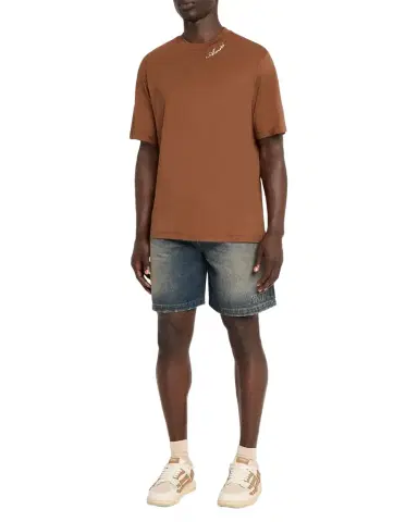 AMIRI Men's Cotton and Modal Logo-Crewneck T-Shirt | Thumbnail 1 AMIRI Men's Cotton and Modal Logo-Crewneck T-Shirt | Thumbnail 1