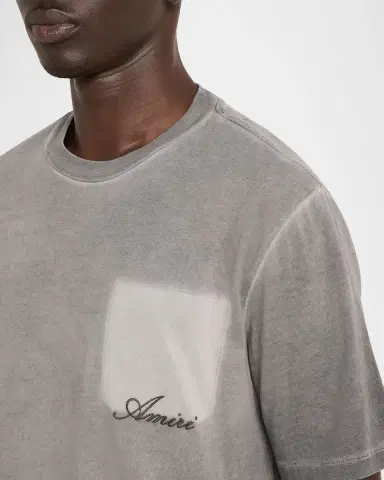 Amiri Faded Pocket Crop T-Shirt | Thumbnail 4 Amiri Faded Pocket Crop T-Shirt | Thumbnail 4