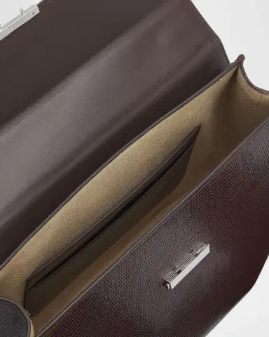 TOTEME Clip Lizard-Embossed Top-Handle Bag | Thumbnail 3 TOTEME Clip Lizard-Embossed Top-Handle Bag | Thumbnail 3