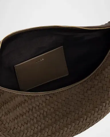 Vince Eris Small Woven Leather Hobo Bag | Thumbnail 3 Vince Eris Small Woven Leather Hobo Bag | Thumbnail 3