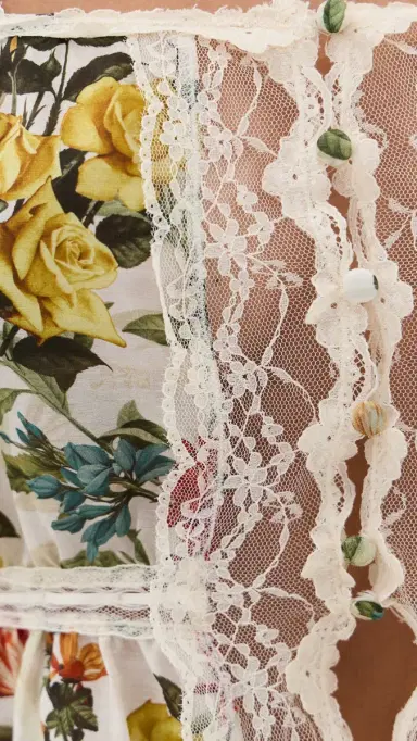 Alice + Olivia Annabeth Square Neck Top Desert Springs Vanilla | Thumbnail 6 Alice + Olivia Annabeth Square Neck Top Desert Springs Vanilla | Thumbnail 6