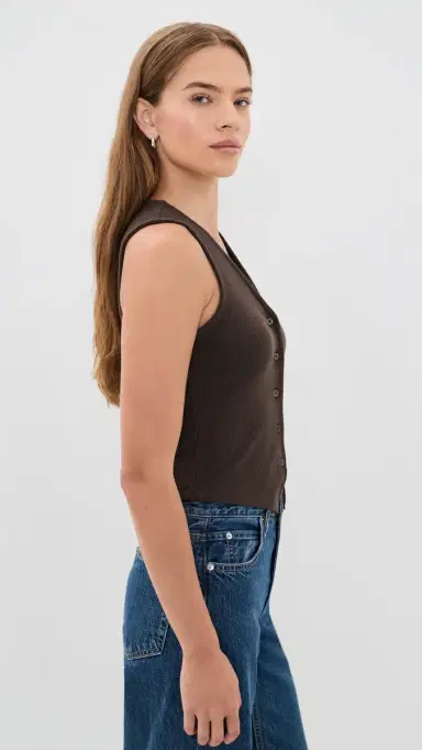 Madewell Ribbed V-Neck Vest | Thumbnail 4 Madewell Ribbed V-Neck Vest | Thumbnail 4