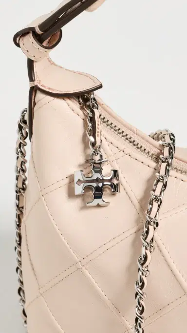 Tory Burch Fleming Distressed Pouchette Shoulder Bag Soft Pink One Size | Thumbnail 5 Tory Burch Fleming Distressed Pouchette Shoulder Bag Soft Pink One Size | Thumbnail 5