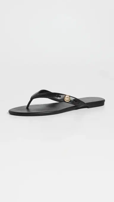 Tory Burch Romy Flip Flops Perfect Black 5 | Thumbnail 2 Tory Burch Romy Flip Flops Perfect Black 5 | Thumbnail 2