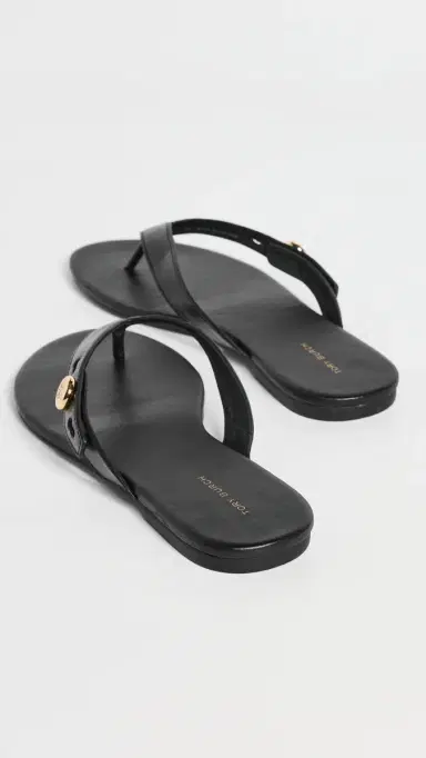 Tory Burch Romy Flip Flops Perfect Black 5 | Thumbnail 4 Tory Burch Romy Flip Flops Perfect Black 5 | Thumbnail 4