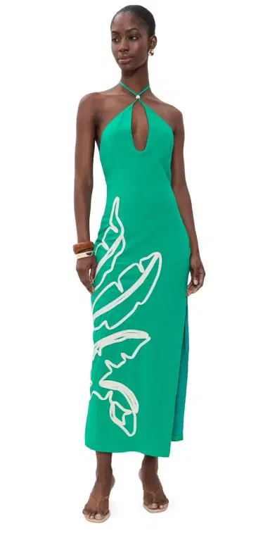 SEVEN WONDERS Brontie Halter Midi Dress | Thumbnail 1 SEVEN WONDERS Brontie Halter Midi Dress | Thumbnail 1