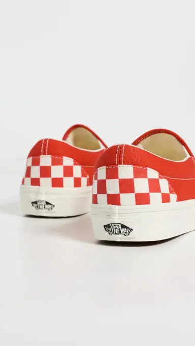 Vans Classic Slip On Sneakers Checkerboard Tomato M 4.5/ W 6 | Thumbnail 4 Vans Classic Slip On Sneakers Checkerboard Tomato M 4.5/ W 6 | Thumbnail 4