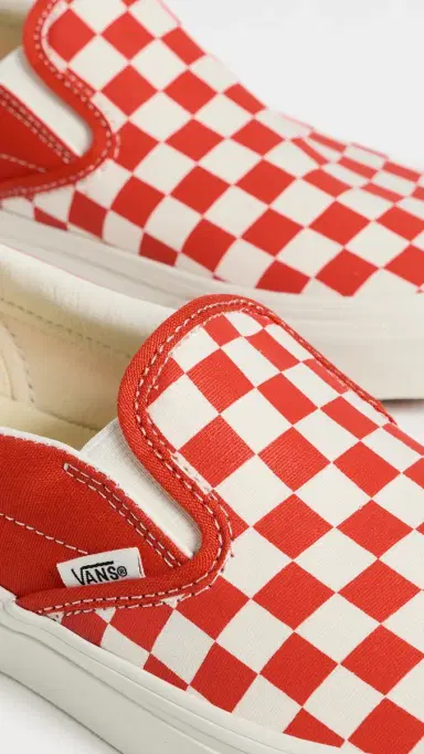 Vans Classic Slip On Sneakers Checkerboard Tomato M 4.5/ W 6 | Thumbnail 6 Vans Classic Slip On Sneakers Checkerboard Tomato M 4.5/ W 6 | Thumbnail 6