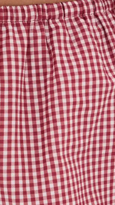 CAMI NYC Cassandra Shorts Berry Gingham | Thumbnail 6 CAMI NYC Cassandra Shorts Berry Gingham | Thumbnail 6