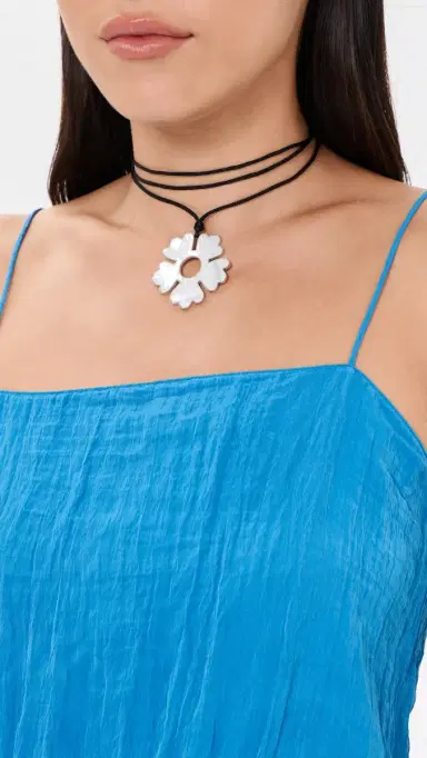 Tory Burch Forget Me Not Cord Necklace | Thumbnail 4 Tory Burch Forget Me Not Cord Necklace | Thumbnail 4