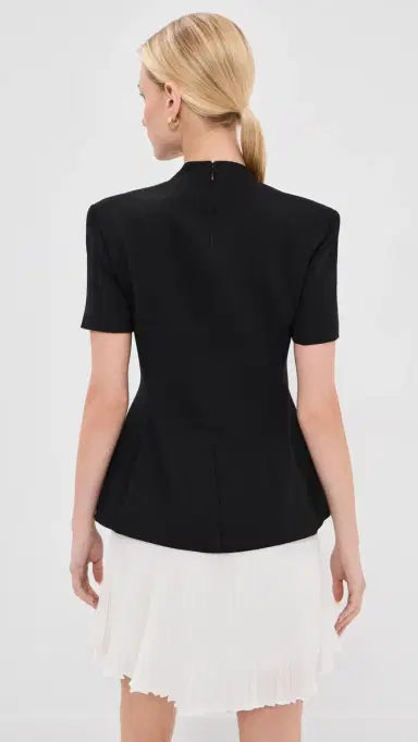 SIMKHAI Leah Short Sleeve Blazer Mini Dress Black multi | Thumbnail 3 SIMKHAI Leah Short Sleeve Blazer Mini Dress Black multi | Thumbnail 3