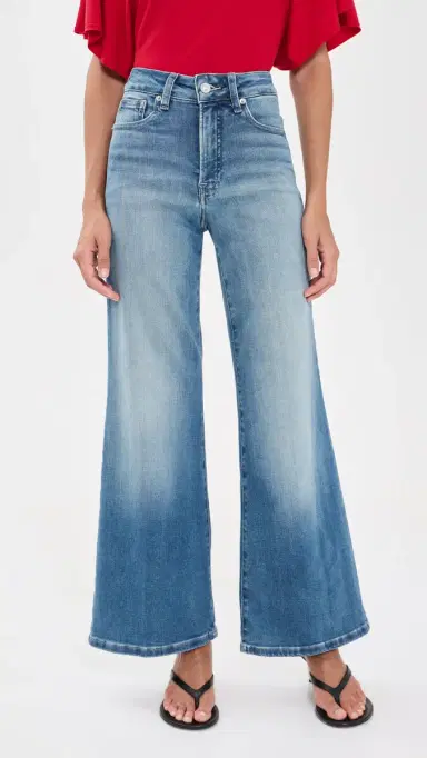 Good American Soft Tech Good Waist Palazzo Ankle Jeans Indigo138 | Thumbnail 2 Good American Soft Tech Good Waist Palazzo Ankle Jeans Indigo138 | Thumbnail 2